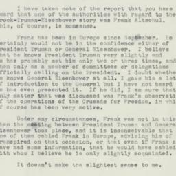 Memorandum: 1951 November 12