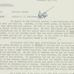 Memorandum: 1951 November 14
