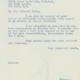 Letter: 1940 September 30