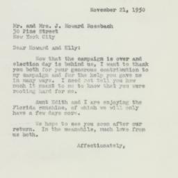 Letter: 1950 November 21