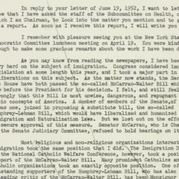 Letter: 1952 June 21