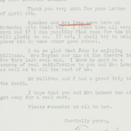 Letter: 1939 April 12