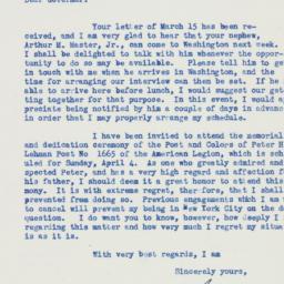 Letter: 1948 March 18