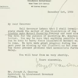 Letter: 1932 December 1