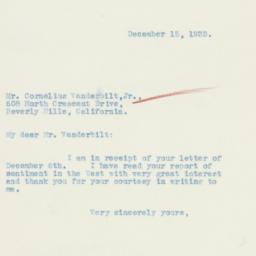 Letter: 1933 December 15