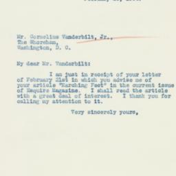 Letter: 1934 February 26