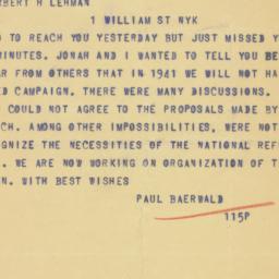 Telegram: 1940 December 23