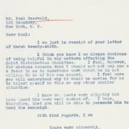 Letter: 1937 March 29