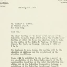 Letter: 1926 February 3