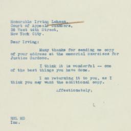 Letter: 1938 December 17