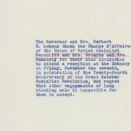 Letter: 1941 November 4