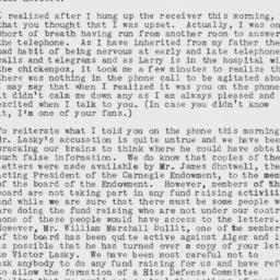 Memorandum: 1950 April 14