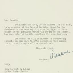Letter: 1955 January 11