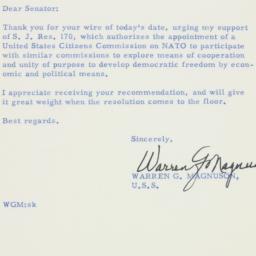 Telegram: 1960 May 20