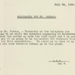 Letter: 1932 July 28