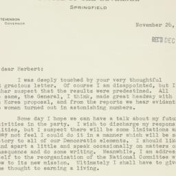 Letter: 1952 November 26