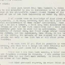 Letter: 1952 December 10