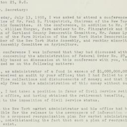Letter: 1950 July 14