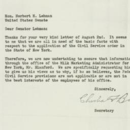 Letter: 1950 August 16