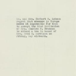 Letter: 1951 May 9