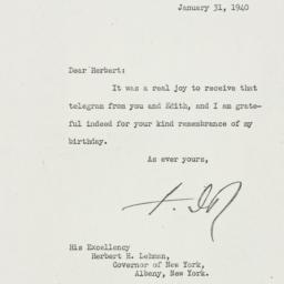 Letter: 1940 January 31