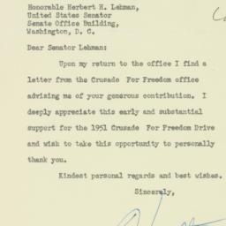 Letter: 1951 September 7