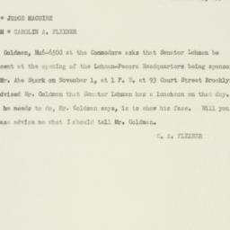 Memorandum: 1950 October 25