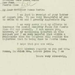 Letter: 1951 August 9