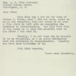 Letter: 1954 November 15