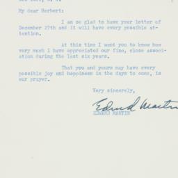 Letter: 1957 January 2