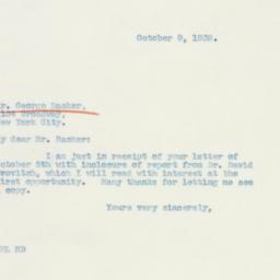 Letter: 1939 October 9