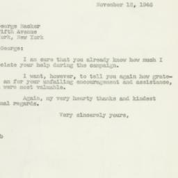 Letter: 1946 November 12