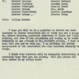 Memorandum: 1950 May 6