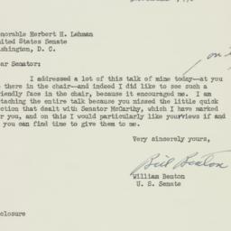 Letter: 1950 May 10