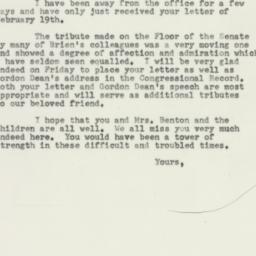 Letter: 1953 February 25