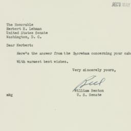 Letter: 1952 April 30