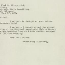 Letter: 1947 November 25