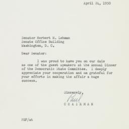 Letter: 1950 April 24