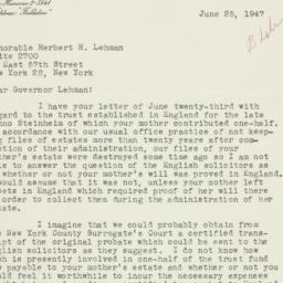Letter: 1947 June 25