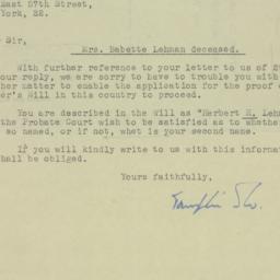 Letter: 1947 October 28