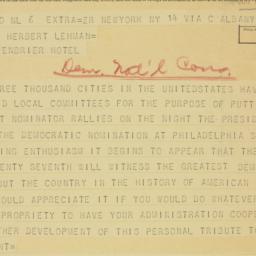 Telegram: 1936 June 15