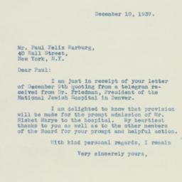 Letter: 1937 December 10