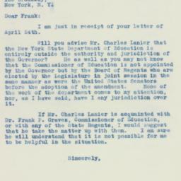 Letter: 1934 April 26