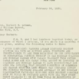 Letter: 1926 February 26