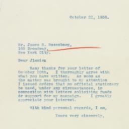 Letter: 1938 October 22