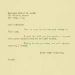 Letter: 1929 June 27