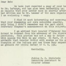 Letter: 1950 August 1