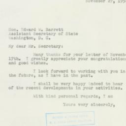 Letter: 1950 November 27