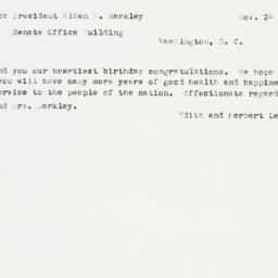 Letter: 1952 November 24
