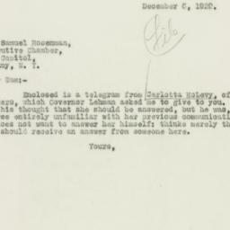 Letter: 1929 December 8